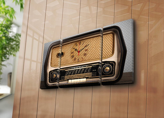 Wallity Reloj de Pared Decorativo de Lienzo (3 Piezas) 3P204045CS-7